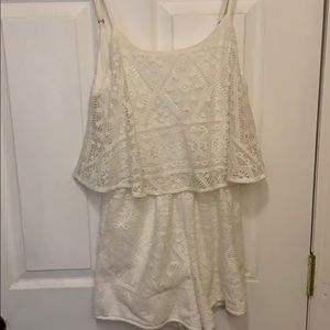 White lace romper- size small